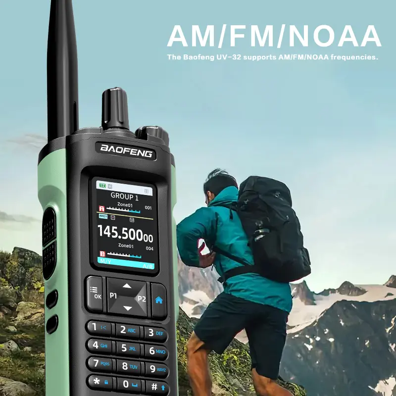 New BAOFENG DM32 Walkie Talkie DMR GPS 10W   Programming Multi Band Wireless Copy Frequency Type-C UV32 Ham 2 Way Ra