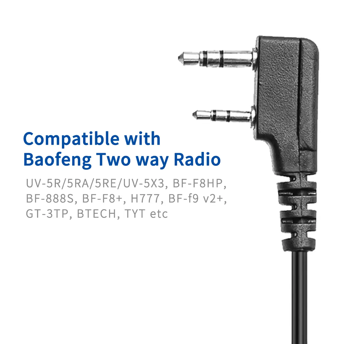 Baofeng Walkie Talkie Speaker Microphone Waterproof Dual PTT Handheld Mic For UV5R UV-21 Pro Two Way Radio QuanSheng UV-K6 UV-K5