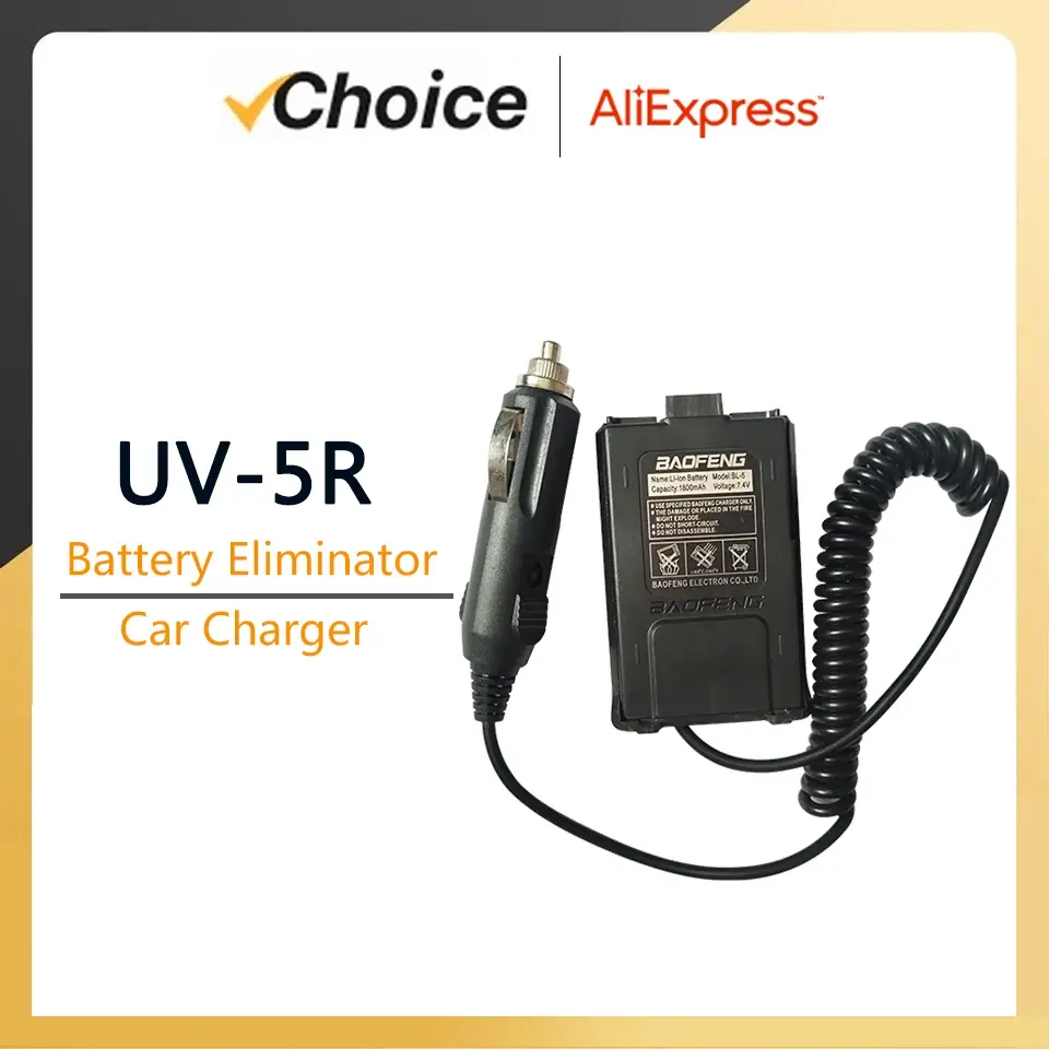 Battery Eliminator For Quansheng UV-K5 Baofeng UV-5R UV-82 BF-888S Car Charger Walkie Talkie UV-K6 UV-K58 UV-K5(8) 5R PLUS UV5R