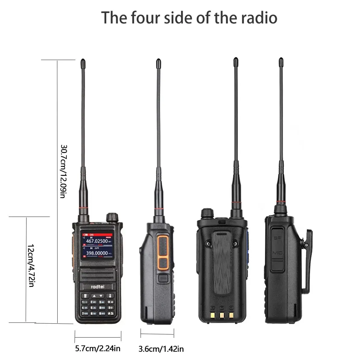 Radtel RT-470X Full Band Ham Radio 256 Channel Air Band Two Way Radio USB-C Aviation NOAA Police Marine Amateur HT Scanner Roger