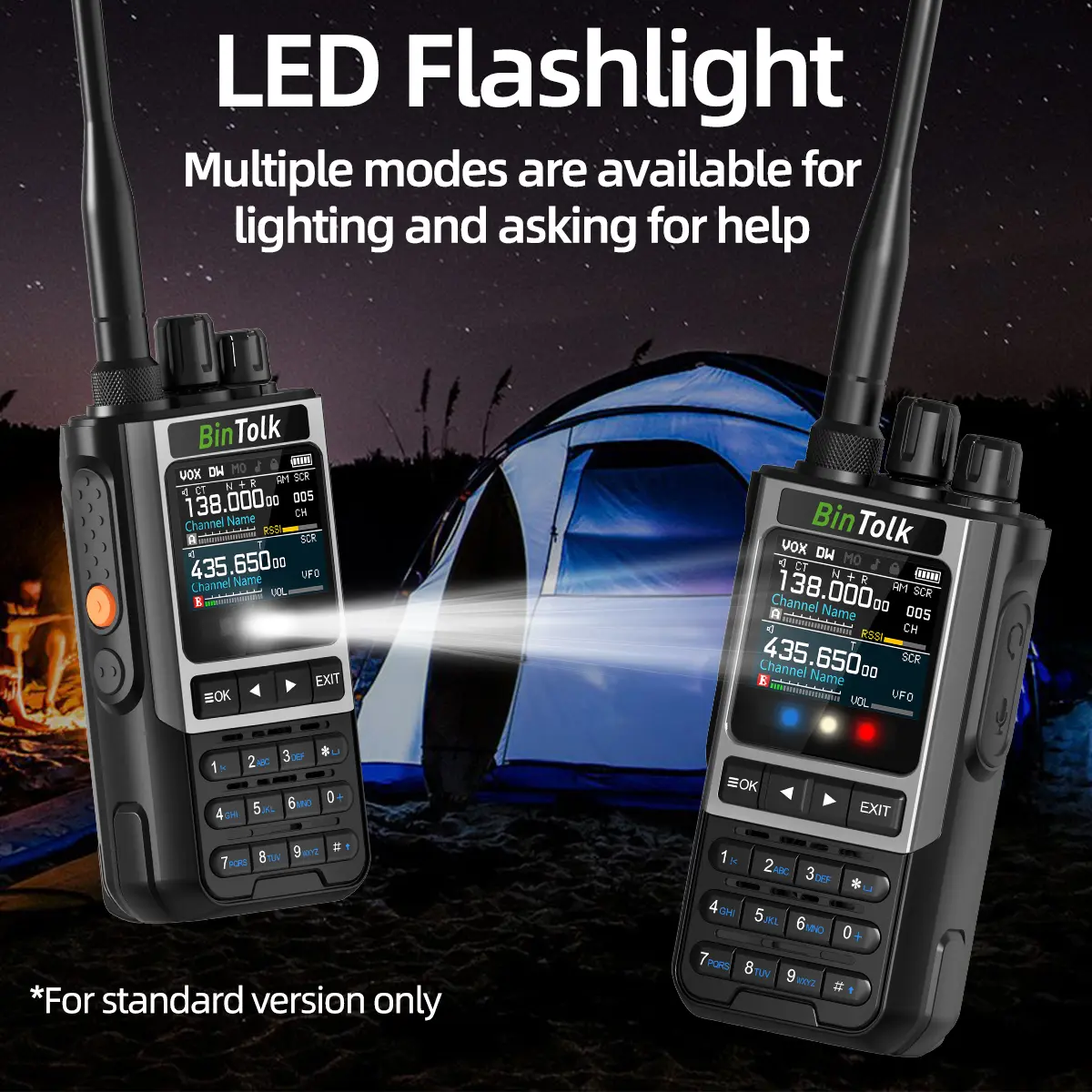 BinTolk BT8200 Walkie Talkie 10W Long Range Full Band Wireless Bluetooth Programming Type-c Charger Noise Reduction CB Ham Radio