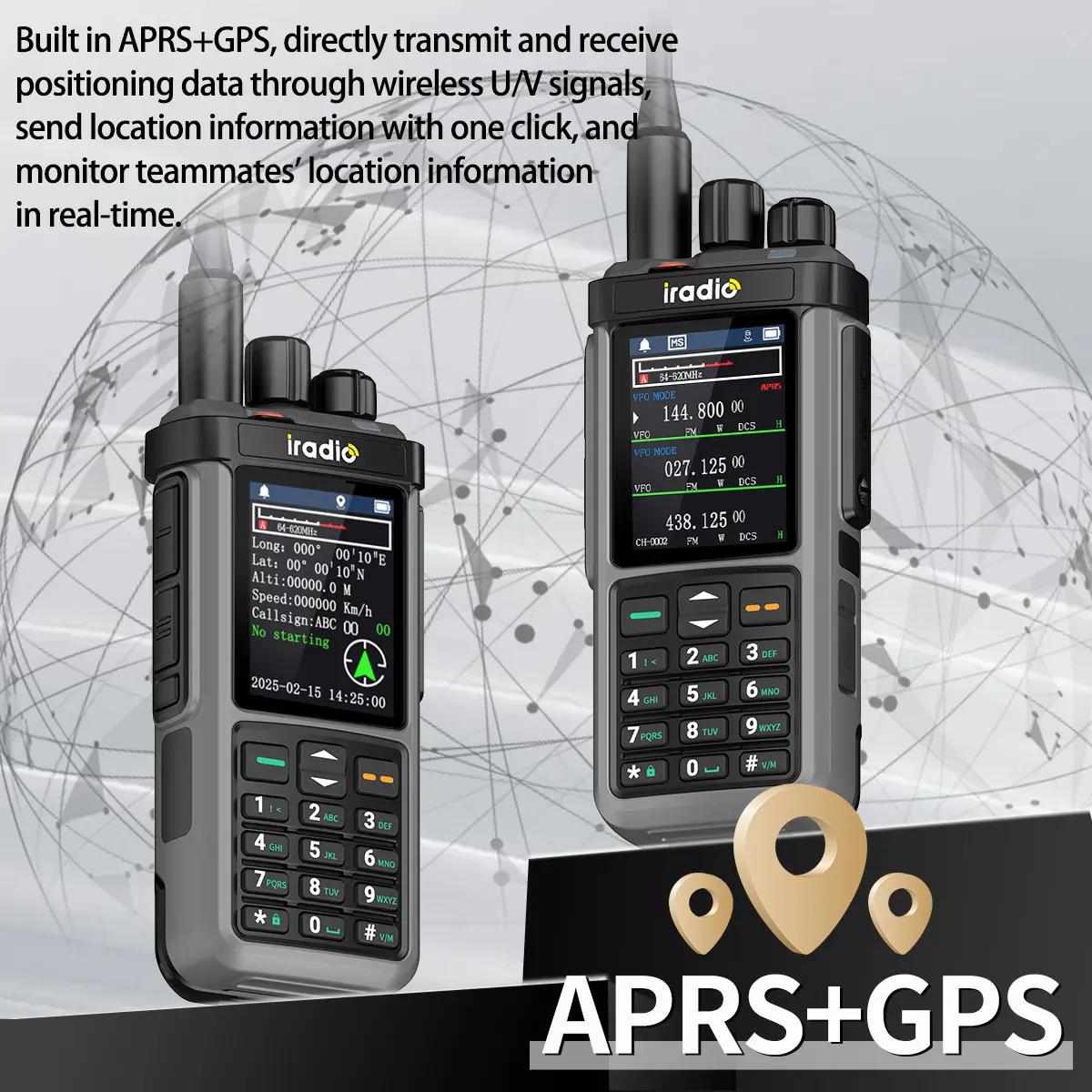 Iradio UV-98 PLUS GPS APRS Walkie Talkie 10W AM CB SSB LW MW SW HF Cross Band Repeater 1024Channels RT-880G Short Wave Ham Radio