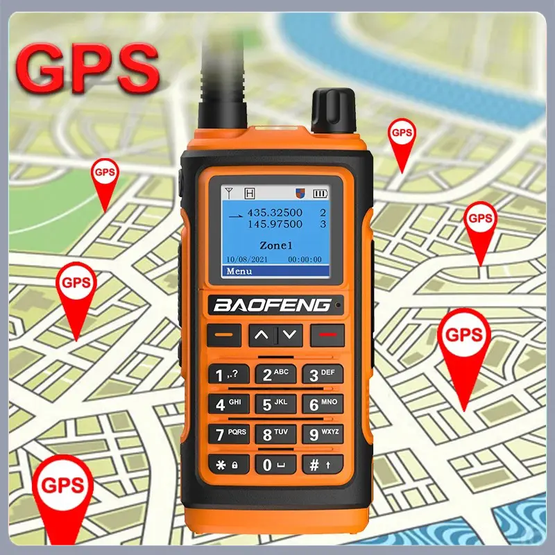 Baofeng UV-17 Pro Max GPS Walkie Talkie Six-Band High Power Long Range Wireless Copy Frequency Two Way Radio Type-C 999 CH NOAA