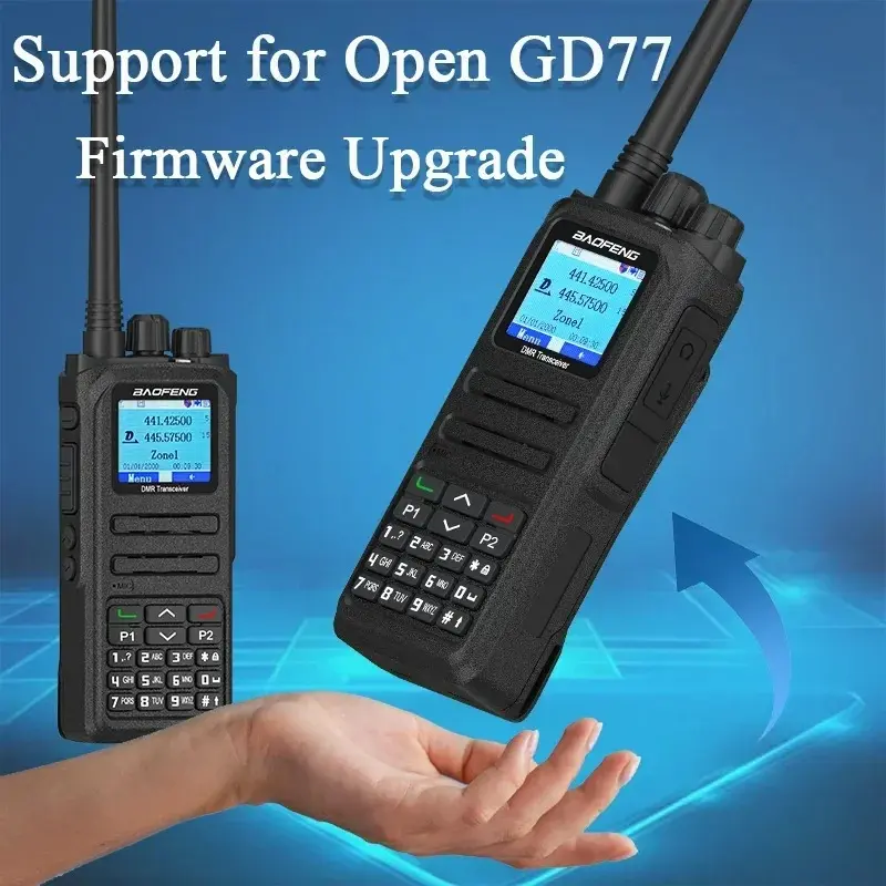 Baofeng DM-1701A DMR walkie talkie Dual Time Slot Open GD77 dual mode analog Digital Tier Long Range UHF VHF upgraded Radio