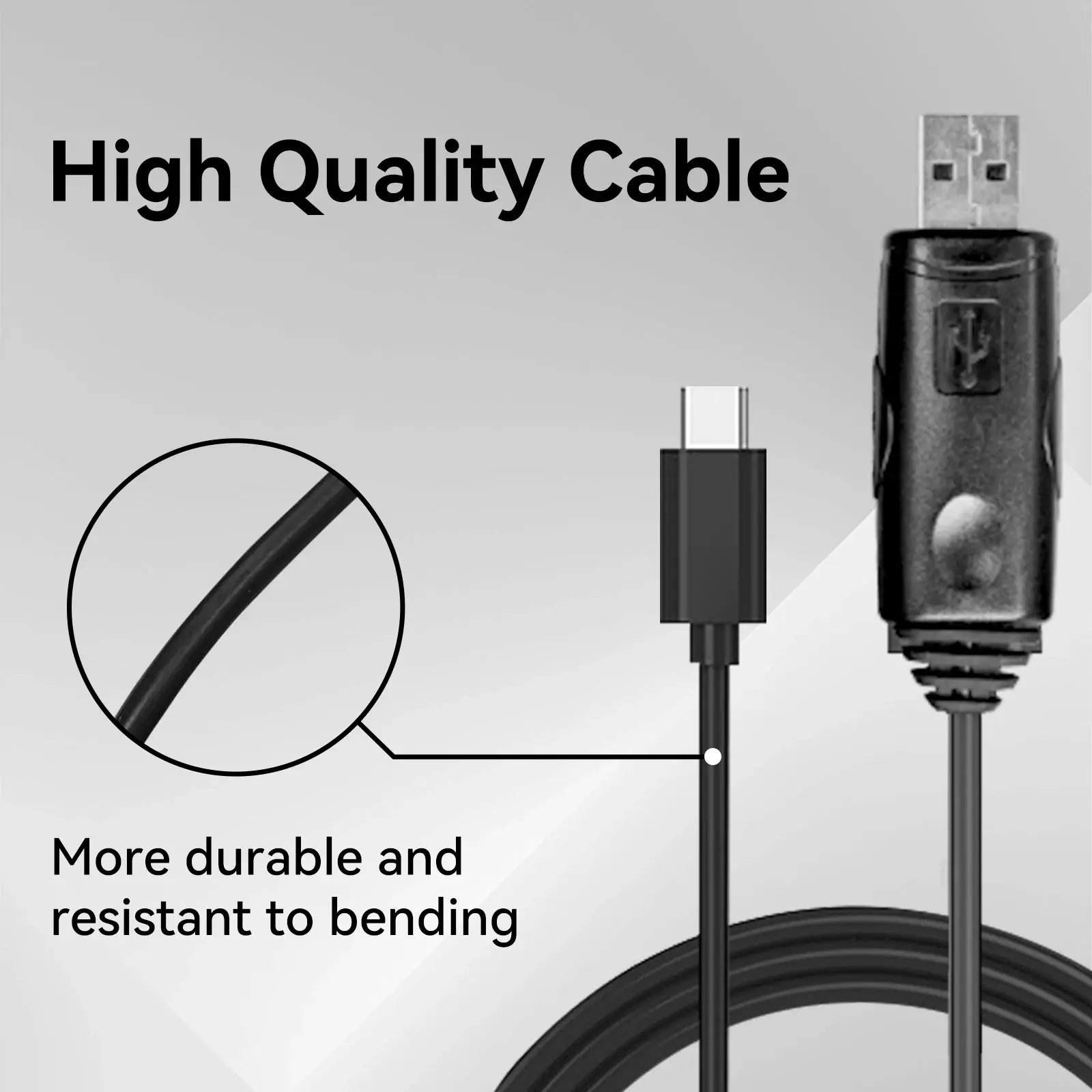 Radtel USB Programming Cable Type C Interface For Radtel RT-880 RT-880G RT-6D UV-98 plus R5000 R6000 Ham Radio Walkie Talkie