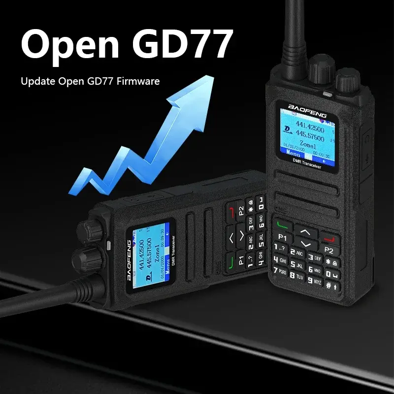 Baofeng DM-1701A Walkie Talkie DMR Radio Analog and Digital Tier1+2 Dual Time Slot Open GD77 Upgraded Dual Mode Two Way Radios