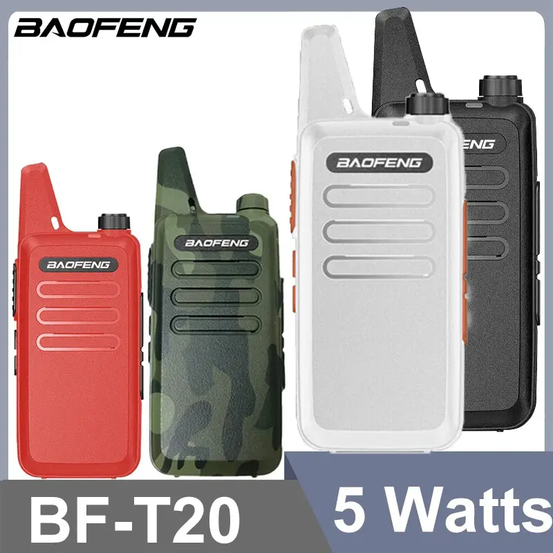 Baofeng BF-T20 Mini Walkie Talkie 5W Portable USB Charging 1PC/2PCS Two Way Radios Upgrade Of BF-C9 KD-C1 For Hunting Kid’s Toy
