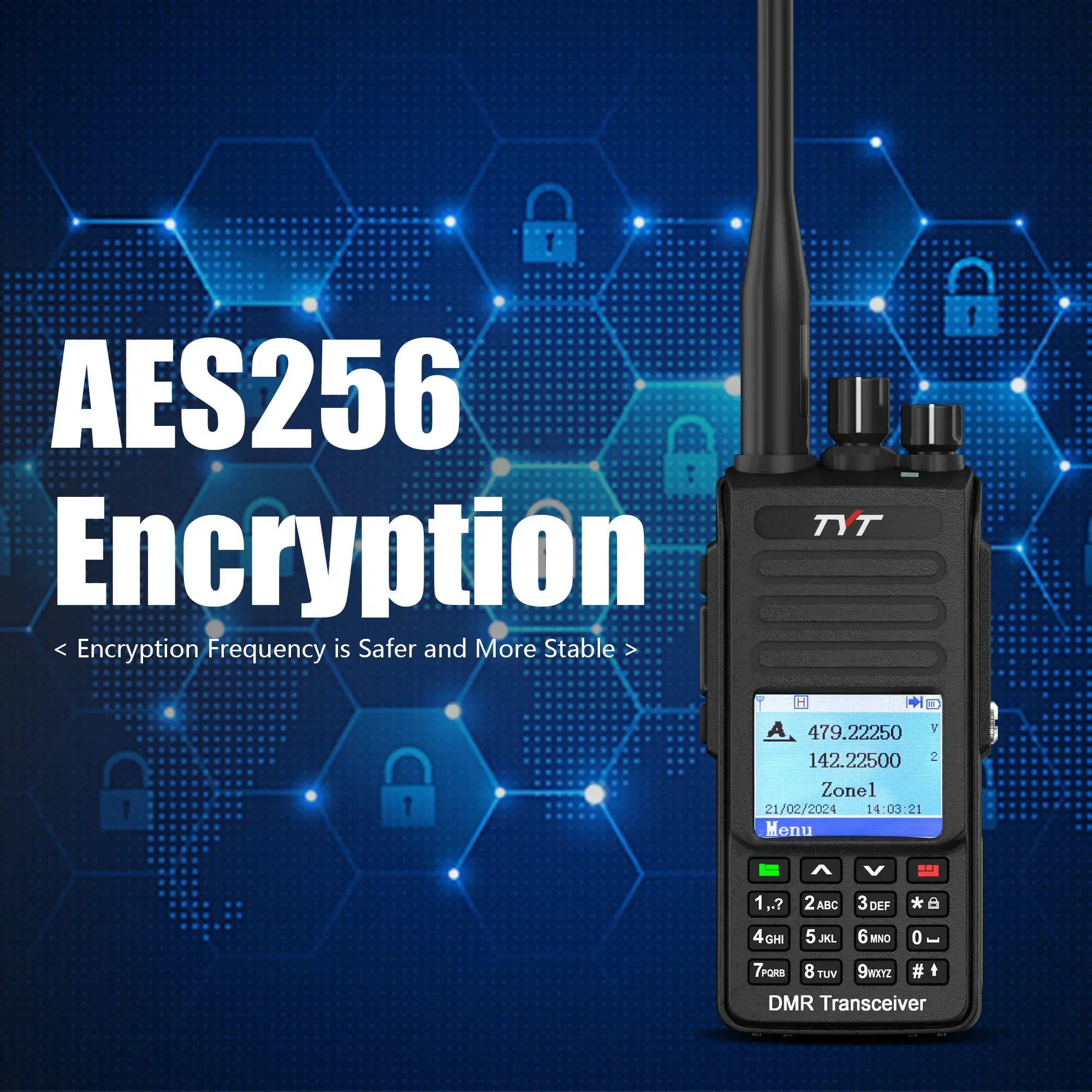 TYT MD-UV390 Plus Waterproof DMR Walkies Talkies 10W/5W GPS AES256 DMR UHF VHF 3000CH IP67 Compatible with Mototrbo Tier l & ll