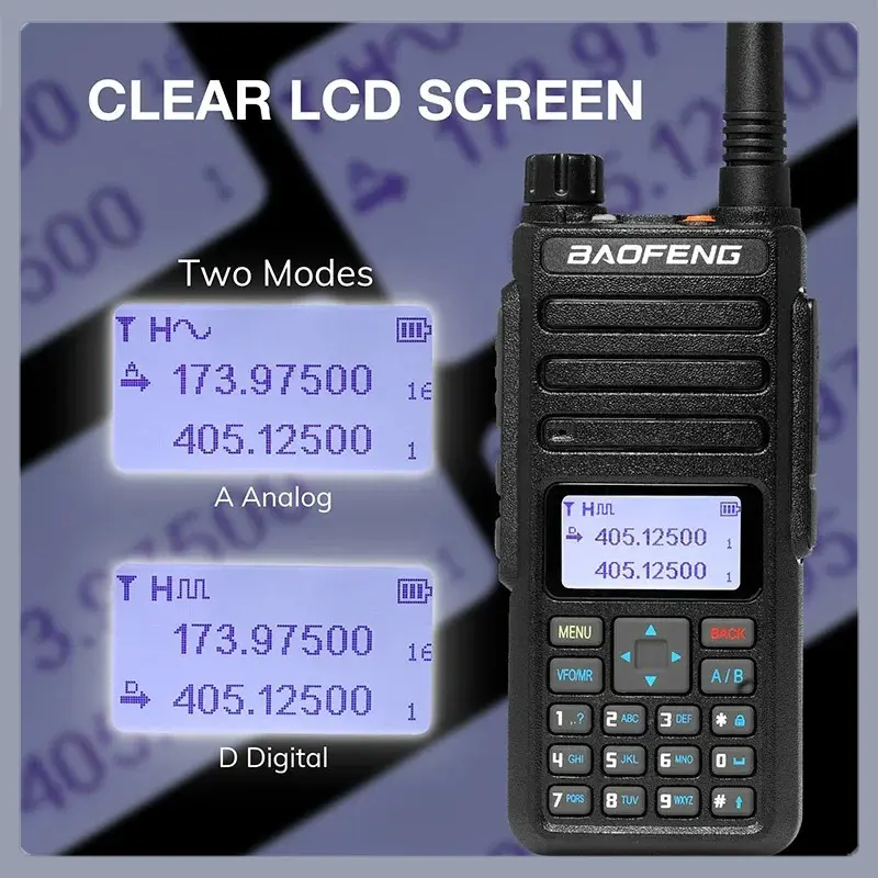 Baofeng DR-1801 Walkie Talkie Tier 1+2 Dual Time Slot Digital UV Dual Band 136-174 & 400-470MHz DMR Radio Two Way Radio DM-1801