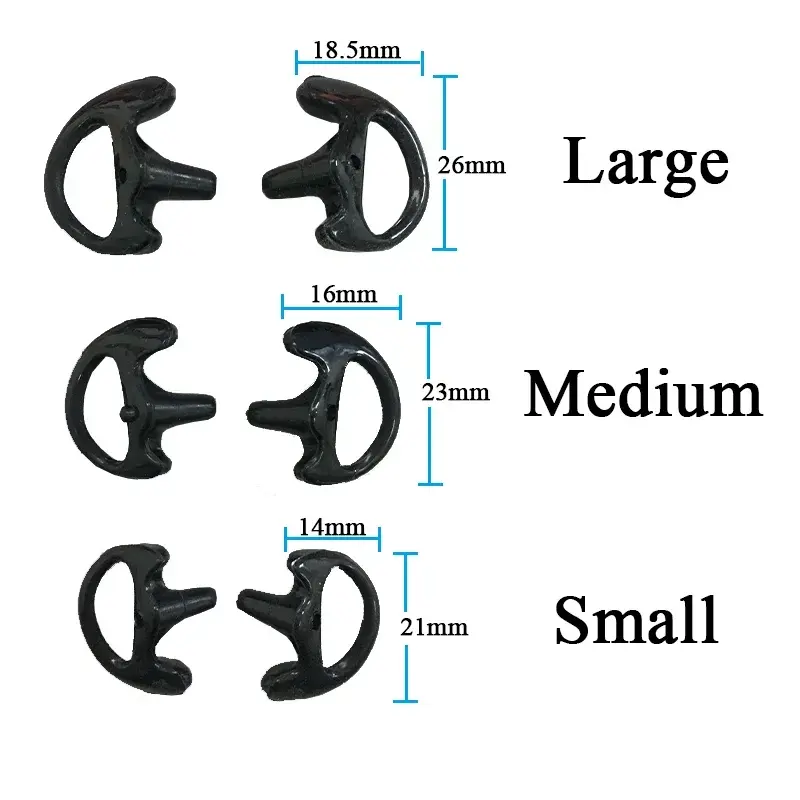 Silicone Earmold Earbud for Universal Walkie Talkie Radio Air Acoustic Coil Tube Earpiece Headphone Suitable Headset accessories