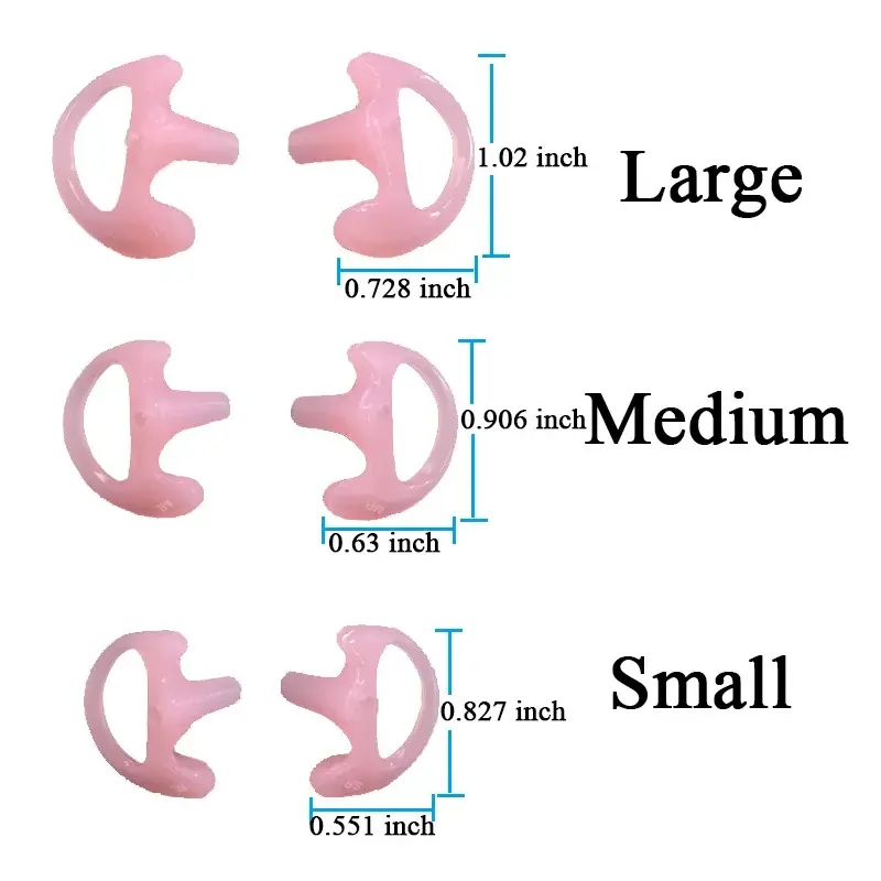Silicone Earmold Earbud for Universal Walkie Talkie Radio Air Acoustic Coil Tube Earpiece Headphone Suitable Headset accessories