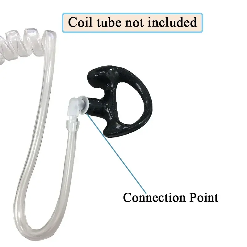 Silicone Earmold Earbud for Universal Walkie Talkie Radio Air Acoustic Coil Tube Earpiece Headphone Suitable Headset accessories
