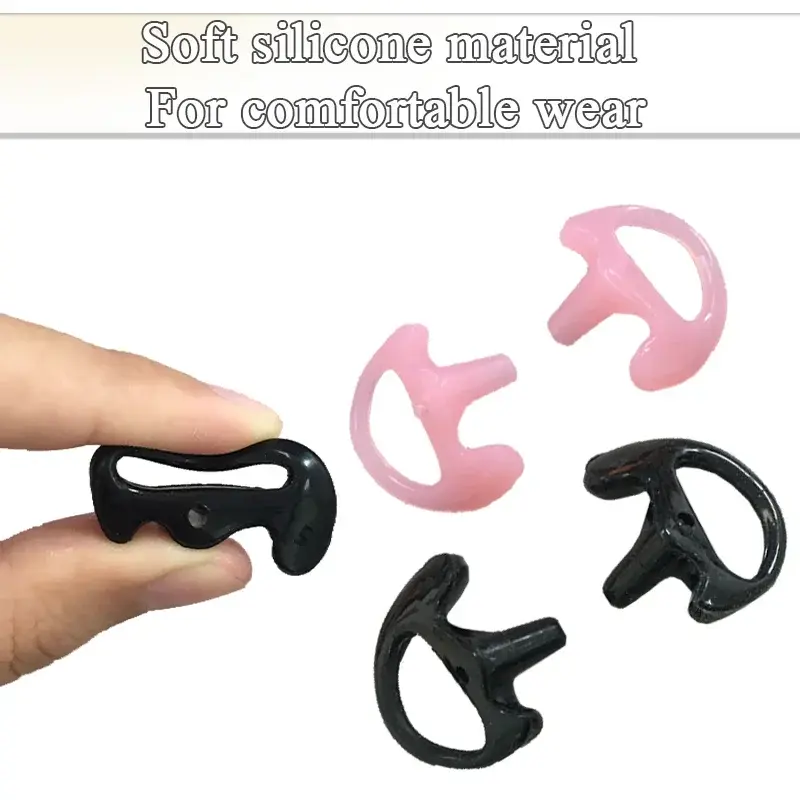 Silicone Earmold Earbud for Universal Walkie Talkie Radio Air Acoustic Coil Tube Earpiece Headphone Suitable Headset accessories