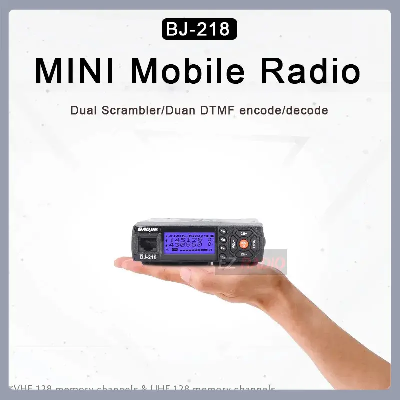 BJ-218 Professional Car Walkie Talkie 25W VHF/UHF High Gain CB Mobile Car Radio Transceiver Z218 Mini Dual Band Two Way Radio