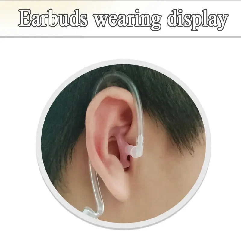 Silicone Earmold Earbud for Universal Walkie Talkie Radio Air Acoustic Coil Tube Earpiece Headphone Suitable Headset accessories