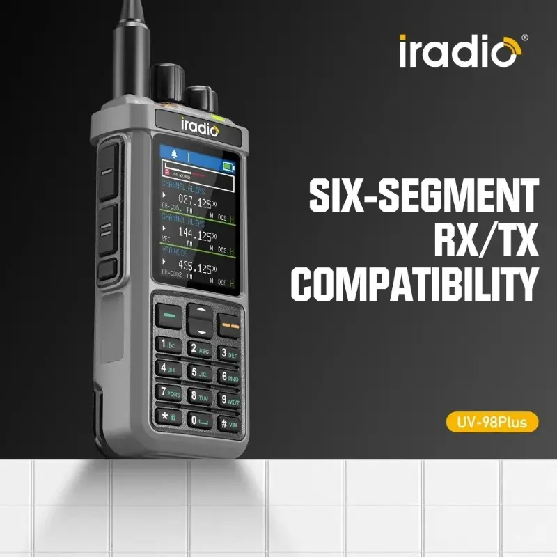 Iradio UV-98 PLUS GPS APRS Multi Band Walkie Talkie 10Watts AM FM CB SSB HF Cross Band Repeater Long Range RT-880G Two Way Radio
