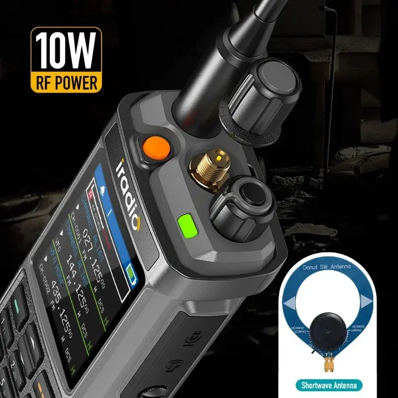 Iradio UV-98 PLUS GPS APRS Multi Band Walkie Talkie 10Watts AM FM CB SSB HF Cross Band Repeater Long Range RT-880G Two Way Radio