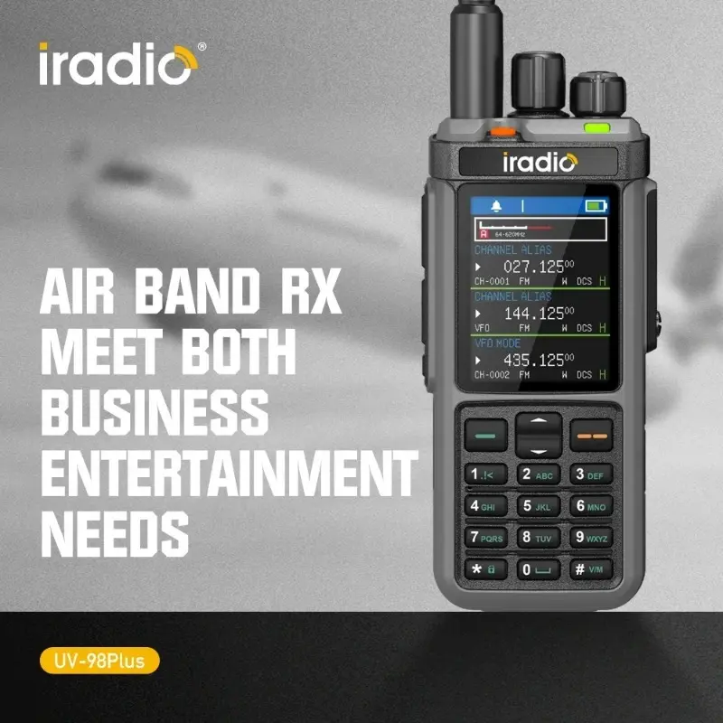 Iradio UV-98 PLUS GPS APRS Multi Band Walkie Talkie 10Watts AM FM CB SSB HF Cross Band Repeater Long Range RT-880G Two Way Radio