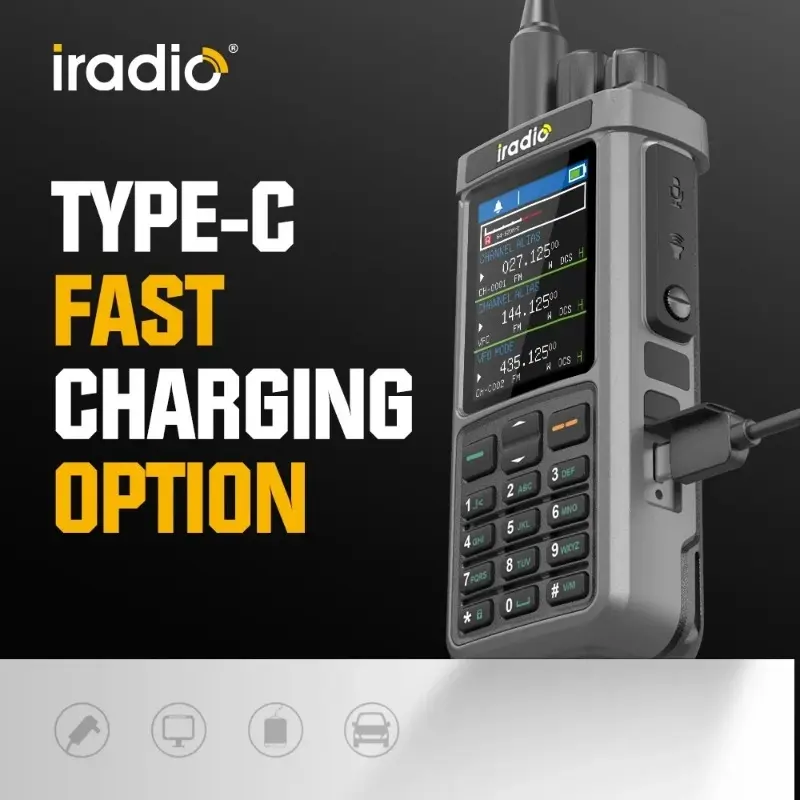 Iradio UV-98 PLUS GPS APRS Multi Band Walkie Talkie 10Watts AM FM CB SSB HF Cross Band Repeater Long Range RT-880G Two Way Radio