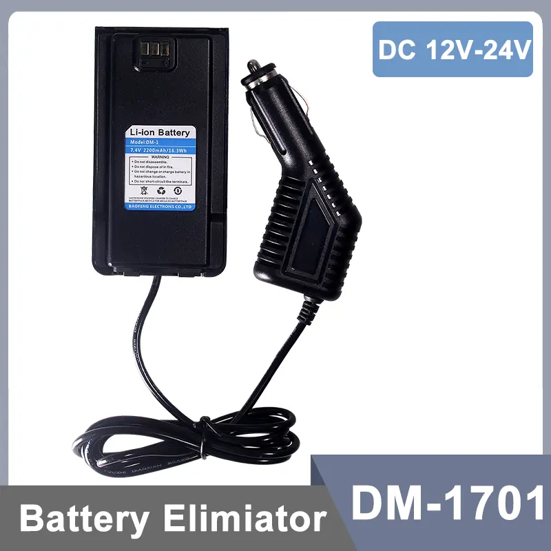 Baofeng DM-1701 Battery Elimilator Car Charger Cigarette Lighter Two Way Radio DMR Digital Walkie Talkie Accessories