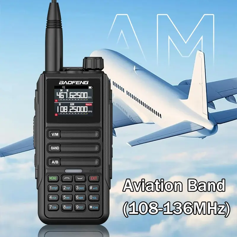 BAOFENG UV-16M Walkie Talkie Wirless Copy Frequency Mulit Band AM/FM Waterproof 999CH Two Way Radio Type-C UV16 Max New Update