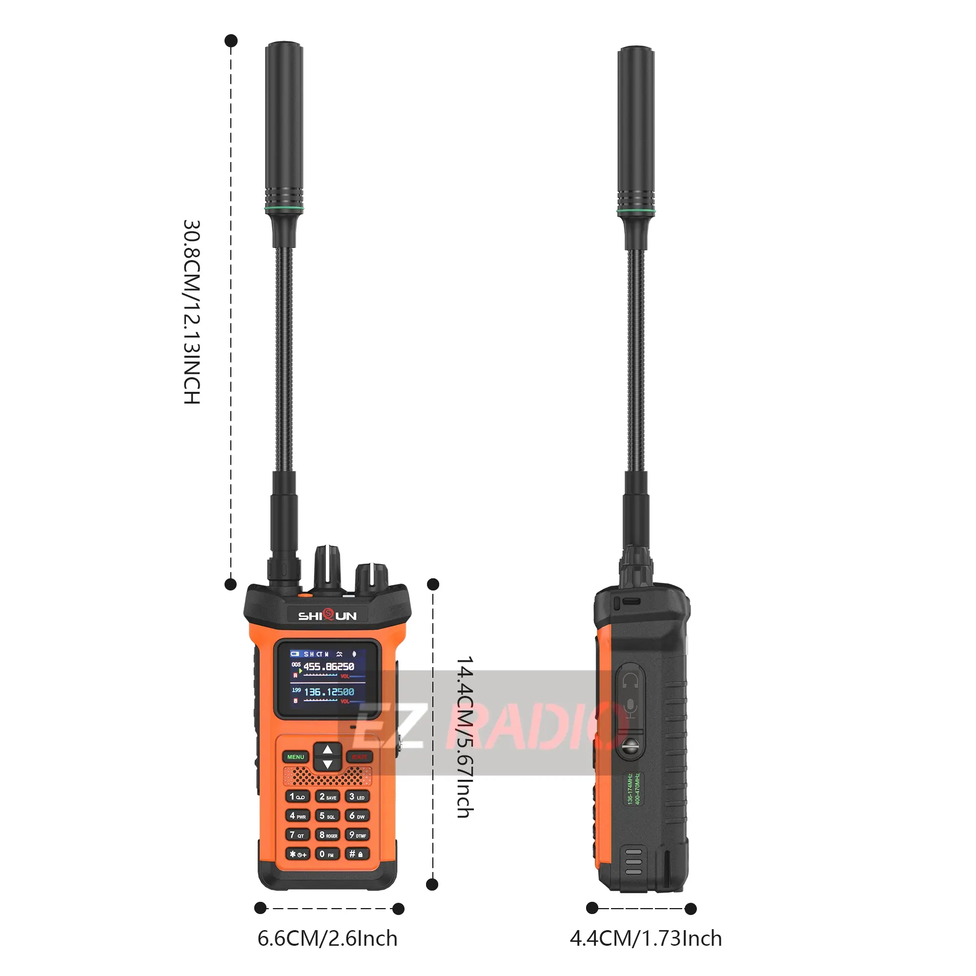 SQ-8500 20W Walkie Talkie Dual-Purpose Power Bank Strobe Lights Type-C Super Power IP54 Waterproof Two Way Radios 무전기 For Hiking