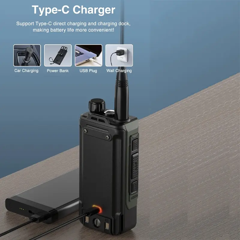 BAOFENG UV-16M Walkie Talkie Wirless Copy Frequency Mulit Band AM/FM Waterproof 999CH Two Way Radio Type-C UV16 Max New Update