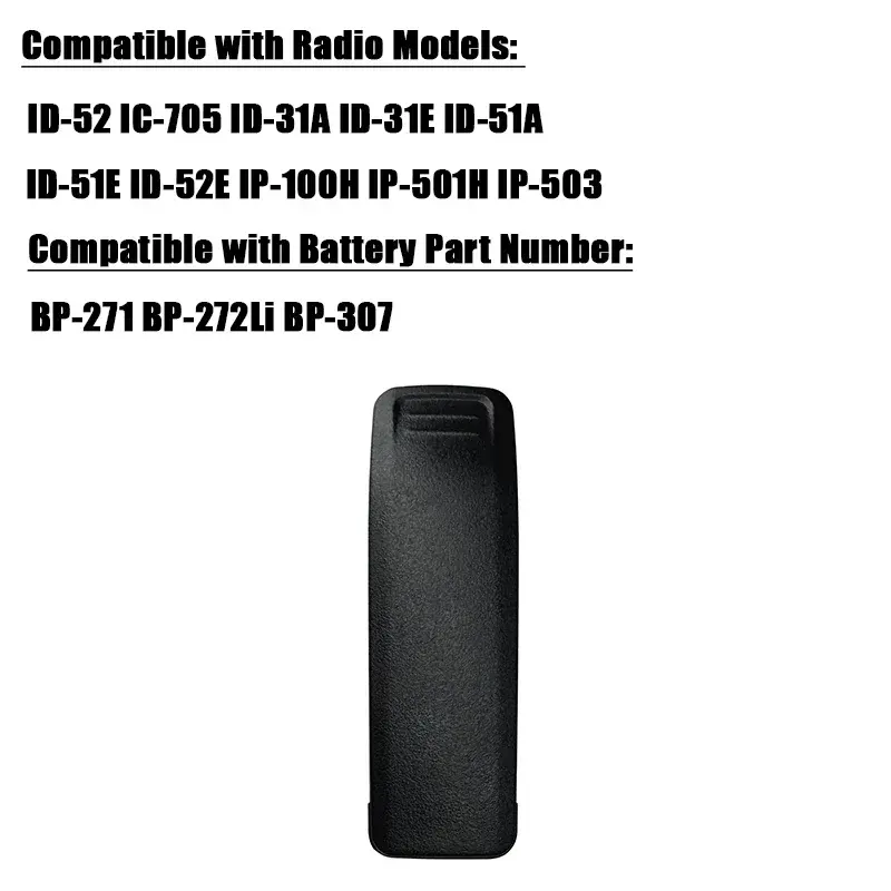 Walkie Talkie Belt Clip BP-307 BP-290 Battery BP-294 Compatible with ICOM ID-52E IP-100H IP-501H IP-503H IC705 Two Way Radios