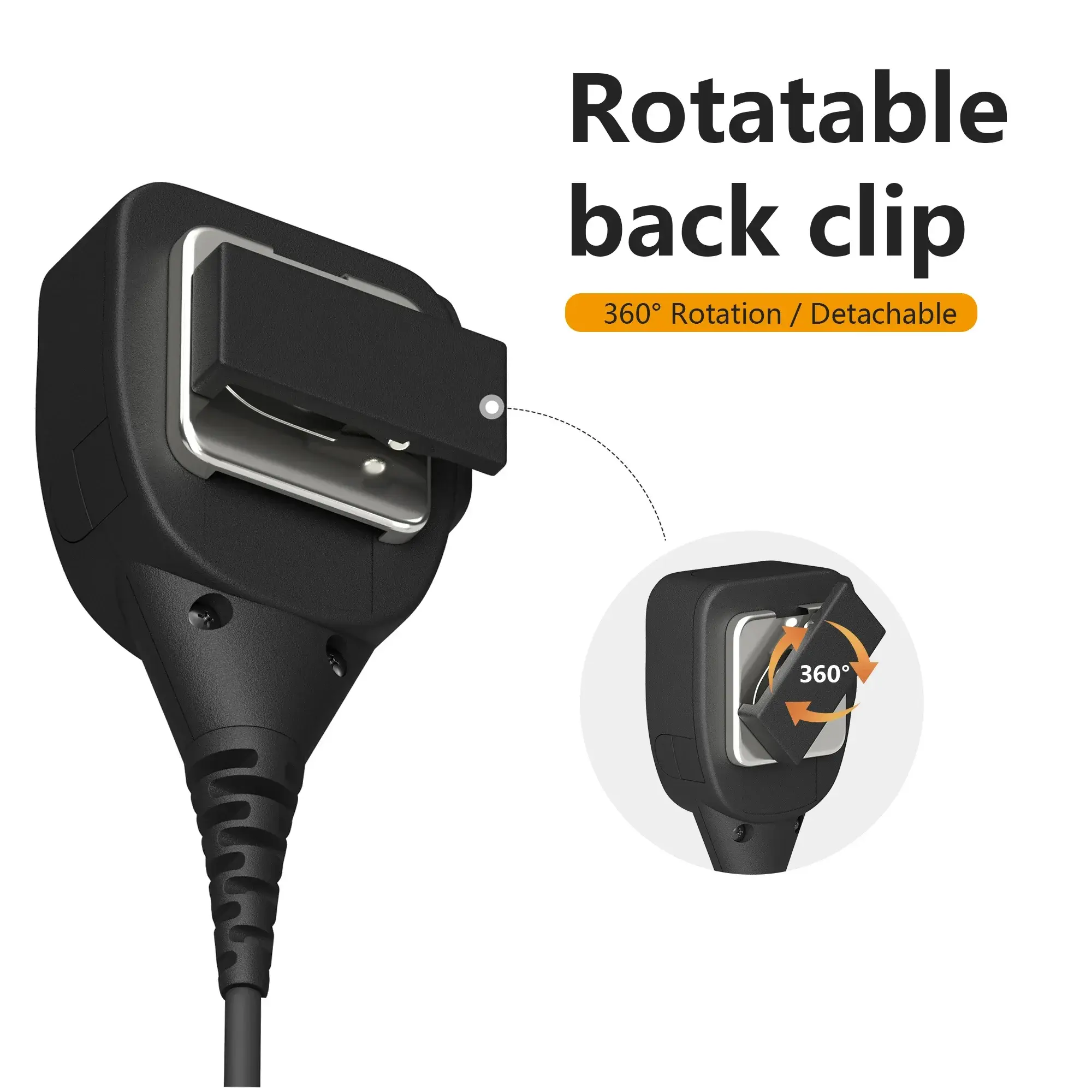 2-Pin M Type Microphone Speaker Walkie Talkie Handheld Mic Compatible with Motorola CP88 GP308 GP68 GP88 XTN446 Two Way Radios