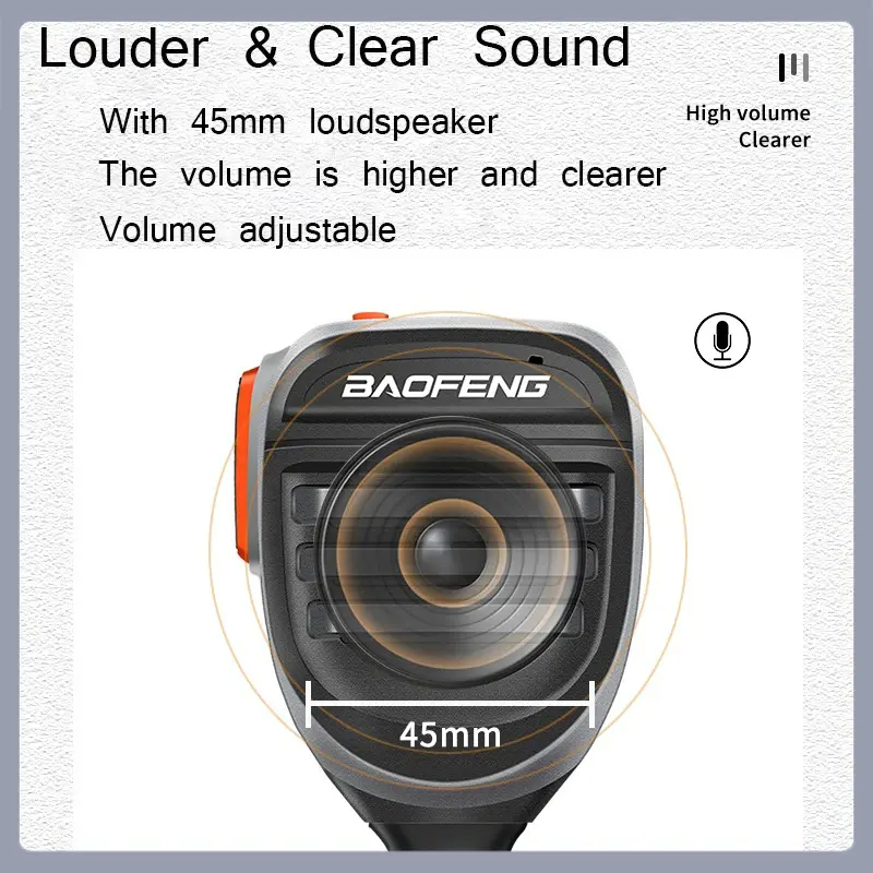 Baofeng UV-17 Pro PTT Waterproof Walkie Talkie Speaker Radio Microphone Keenwood 2-Pin K Type Handheld Mic for UV-82 UV16 UV17