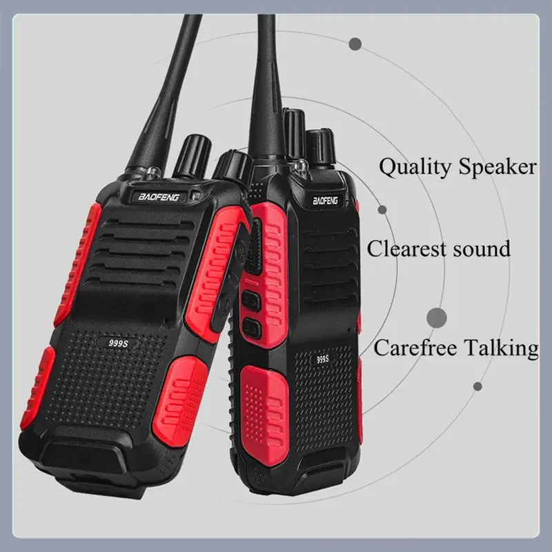 Baofeng BF-999S WalkieTalkie 2-5KM UHF Military Radio Two Way Ham Radio FM Transceiver CB Radios 3-5KM BF999s Update of 777S