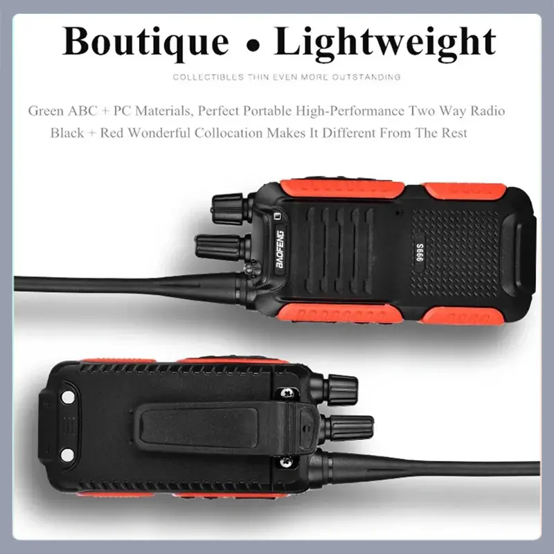 Baofeng BF-999S WalkieTalkie 2-5KM UHF Military Radio Two Way Ham Radio FM Transceiver CB Radios 3-5KM BF999s Update of 777S