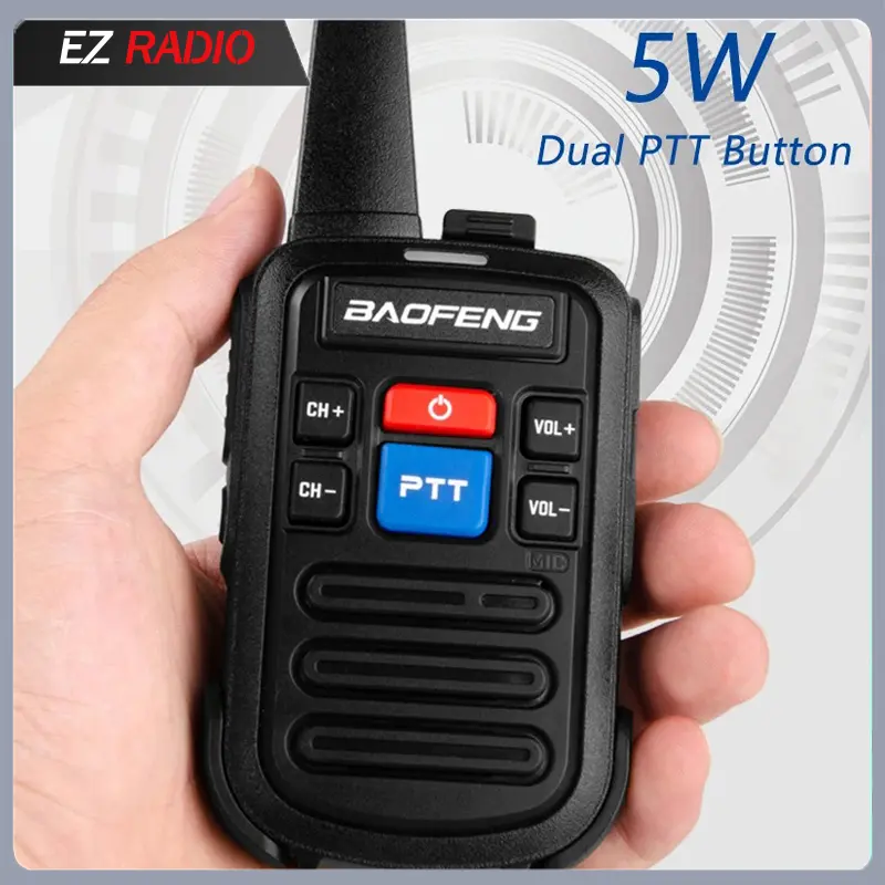 1/2/4 PCSBaofeng BF-C50 Mini Walkie Talkie UHF 400-480mhz Dual PTT Kid's Woki Toki TPC Charging HF Transceiver Children's Gift