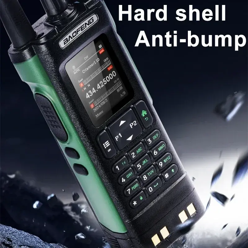 UV32 Baofeng Walkie Talkie 10W GPS Bluetooth Programm UHF VHF AM USB-C Charging Copy Frequency Long Range Updated of UV-25M 152