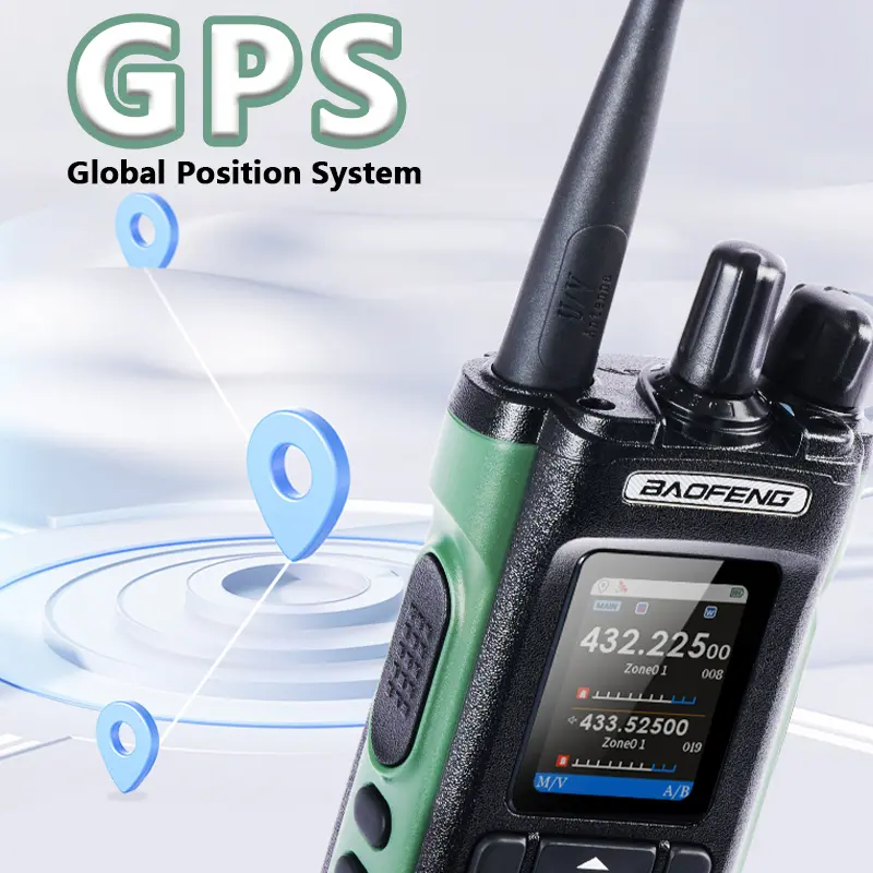 UV32 Baofeng Walkie Talkie 10W GPS Bluetooth Programm UHF VHF AM USB-C Charging Copy Frequency Long Range Updated of UV-25M 152