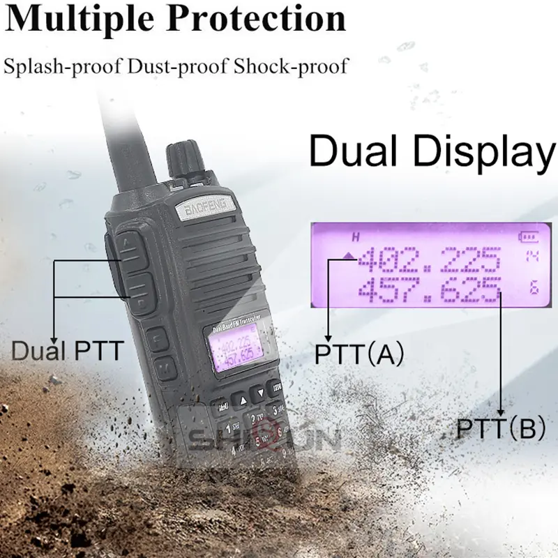 Baofeng Walkie Talkie 2 Way Ham radio comunicador UV 82 Dual PTT 8W 5W 10KM Dual Band UV-82 UHF VHF UV82 UV 5R 9R 13 UV16 Radios