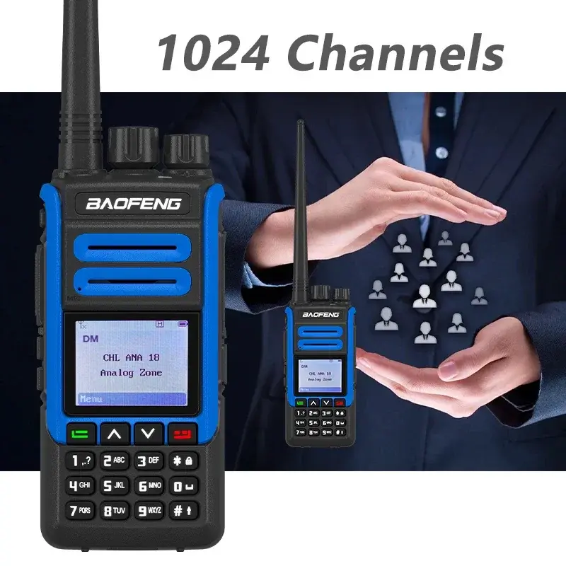 Baofeng DR-1802U AES-256 Encryption DMR Digital UHF:400-470MHz Walkie Talkie Long Range 1024 Channels  Dual Models Two Way Radio