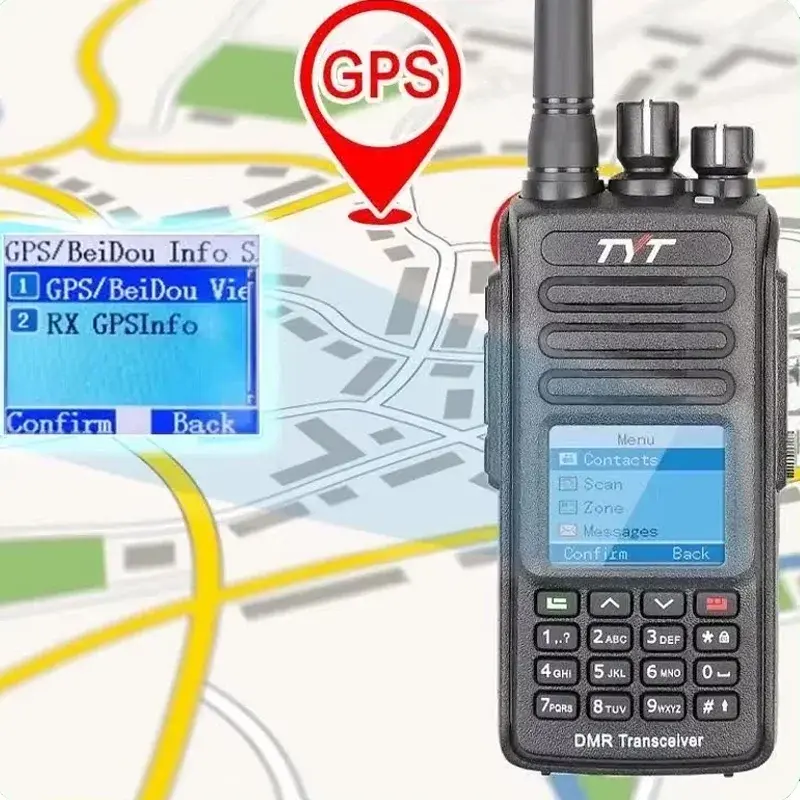 TYT MD-UV390 Plus Walkie Talkie 5W/10W GPS DMR Digital AES256 Encryption Optional IP67 Waterproof VHF UHF 3000 LCD MDUV390 Radio