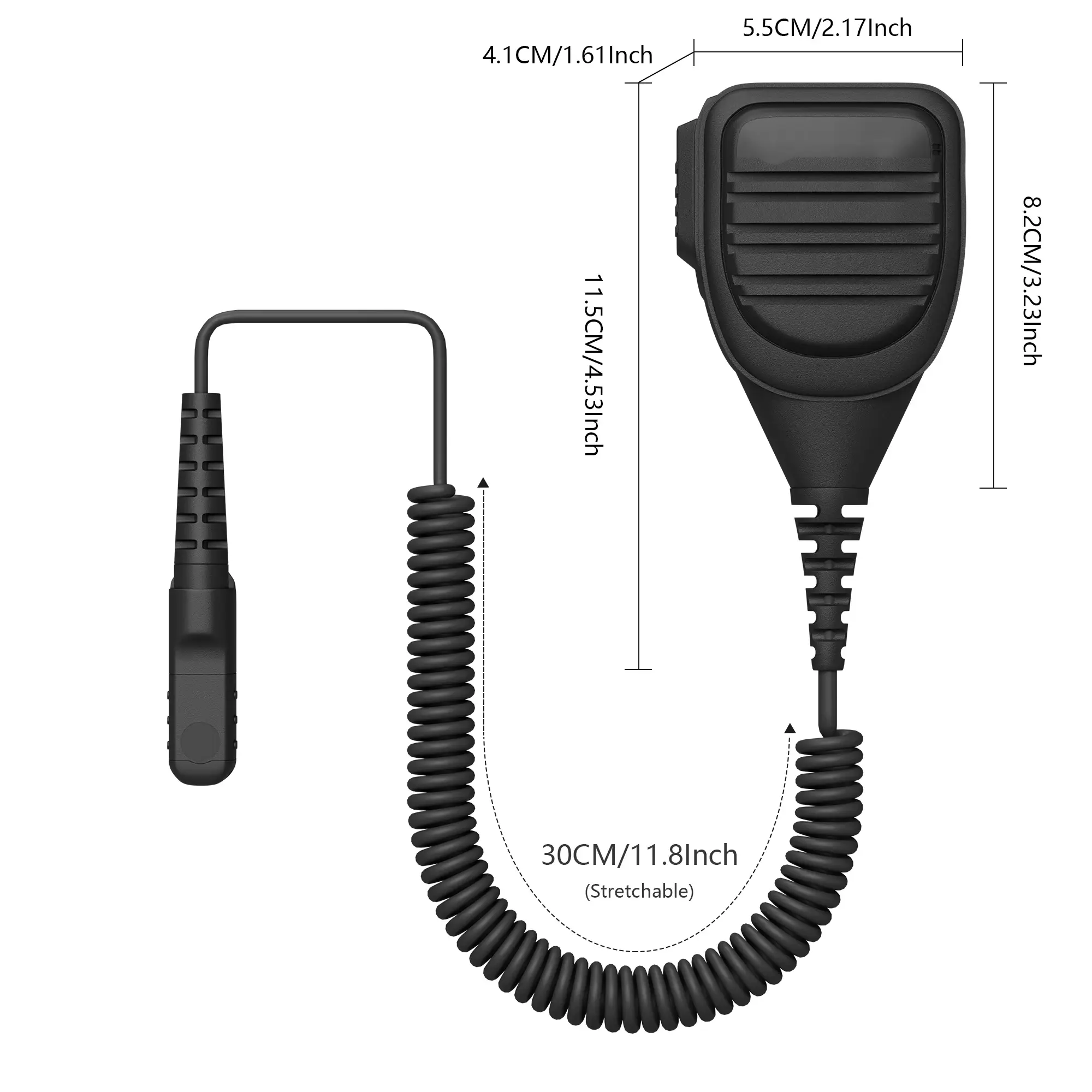 Walkie Talkie Microphone Speaker IP67 Waterproof Headset Jack Compatible with Motorola Xir P6600 P6608 P6628 E8600 Xpr3300 3500