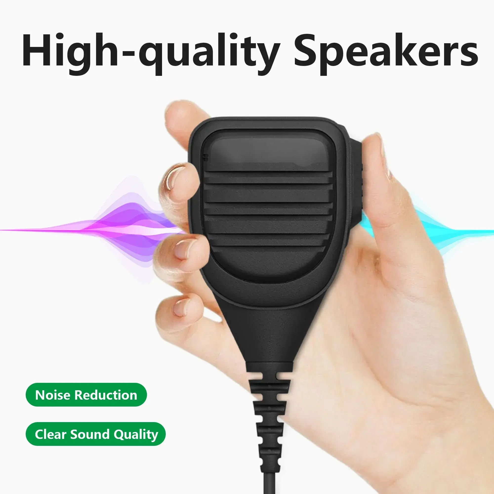 Microphone Speaker 2-Pin K Type Walkie Talkie Microphone Compatible With Baofeng UV-32 UV-25M Quansheng UVK6 TYT Two Way Radio