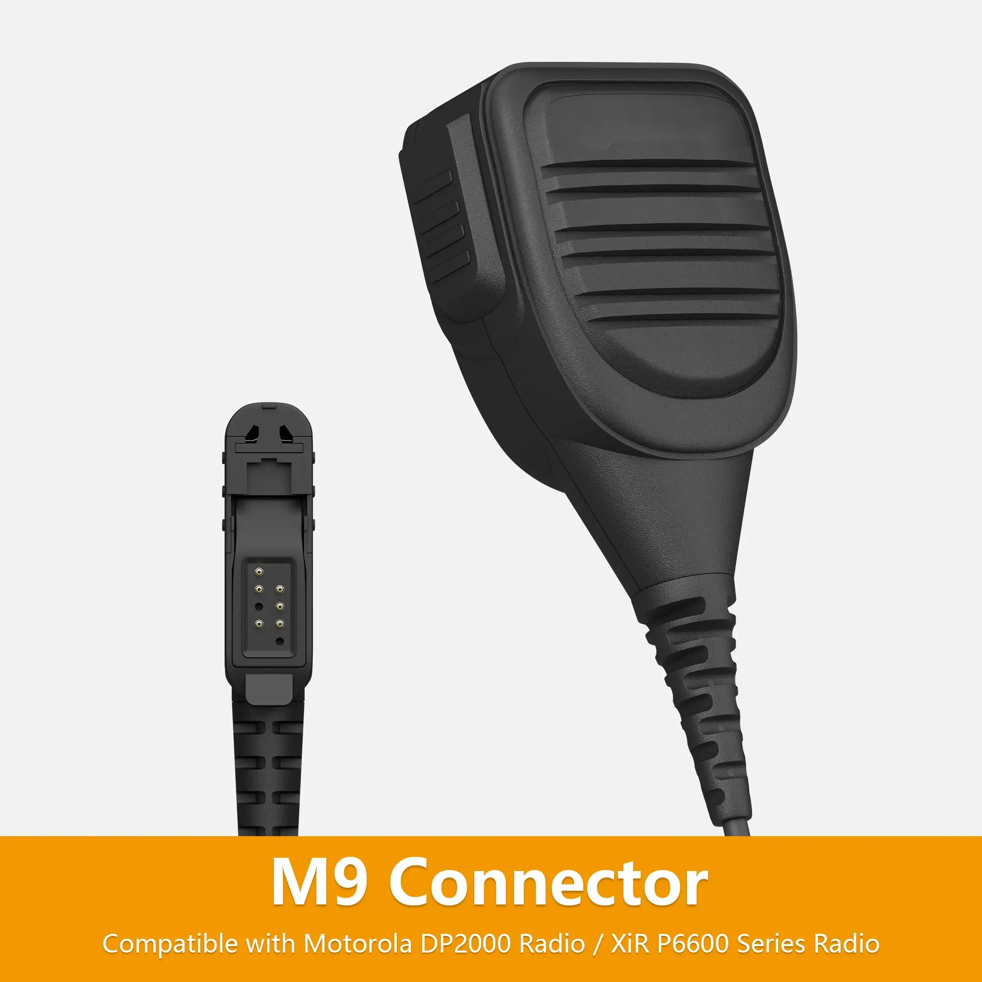 Walkie Talkie Microphone Speaker IP67 Waterproof Headset Jack Compatible with Motorola Xir P6600 P6608 P6628 E8600 Xpr3300 3500