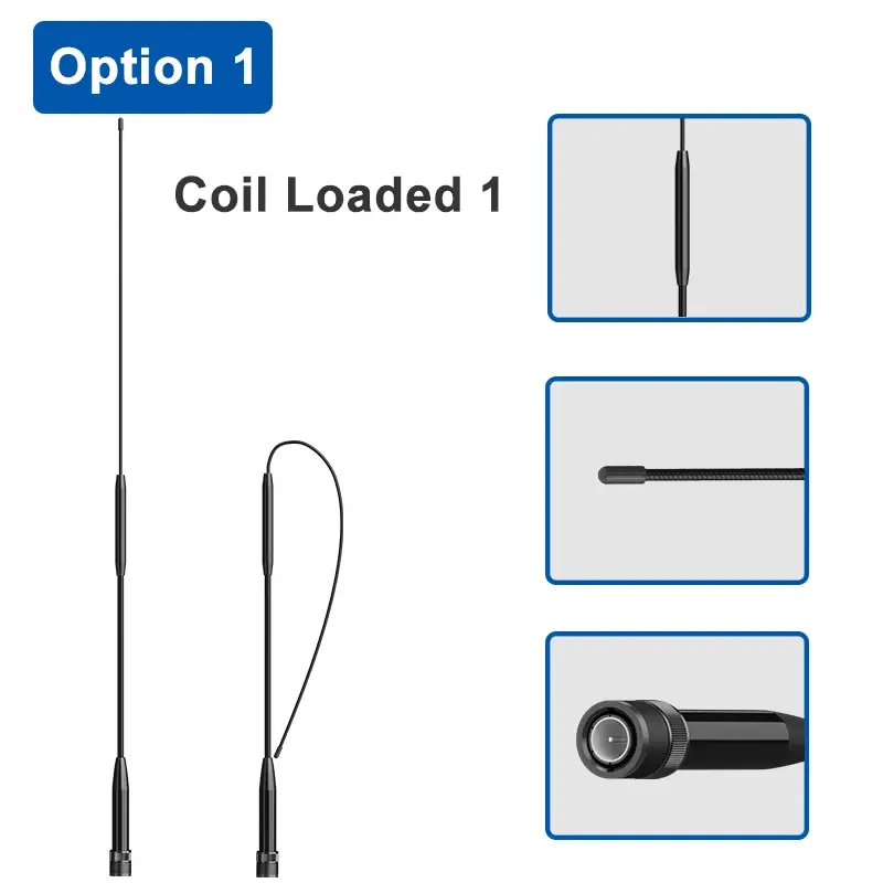 RH901S Antenna BNC UHF VHF Soft Whip Compatible With TK100 TK200 TH42AT Moto HT440 Vertex Standard 734 Walkie Talkies Accessory
