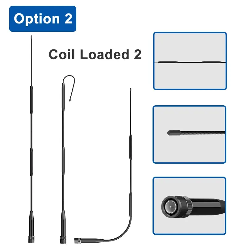RH901S Antenna BNC UHF VHF Soft Whip Compatible With TK100 TK200 TH42AT Moto HT440 Vertex Standard 734 Walkie Talkies Accessory