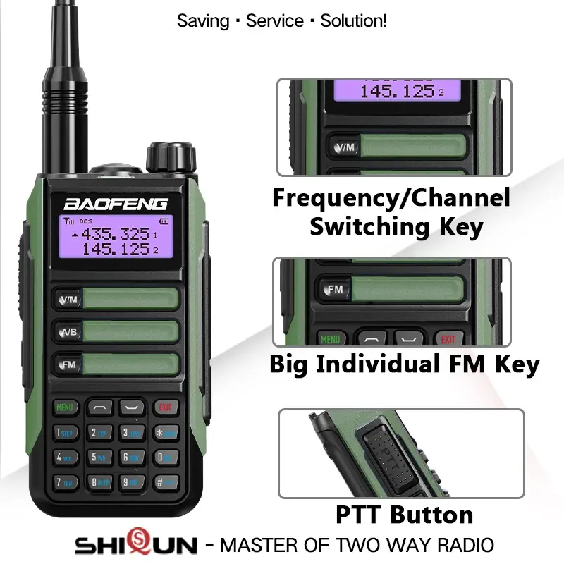 Baofeng UV-16 Plus Walkie Talkie USB C 10KM Long Range FM Dual Band USB Charger Dock Portable Transceiver Two Way Radio 워키토키 라디오