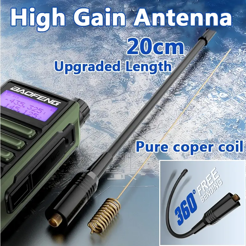 Baofeng UV-16 Plus Walkie Talkie USB C 10KM Long Range FM Dual Band USB Charger Dock Portable Transceiver Two Way Radio 워키토키 라디오