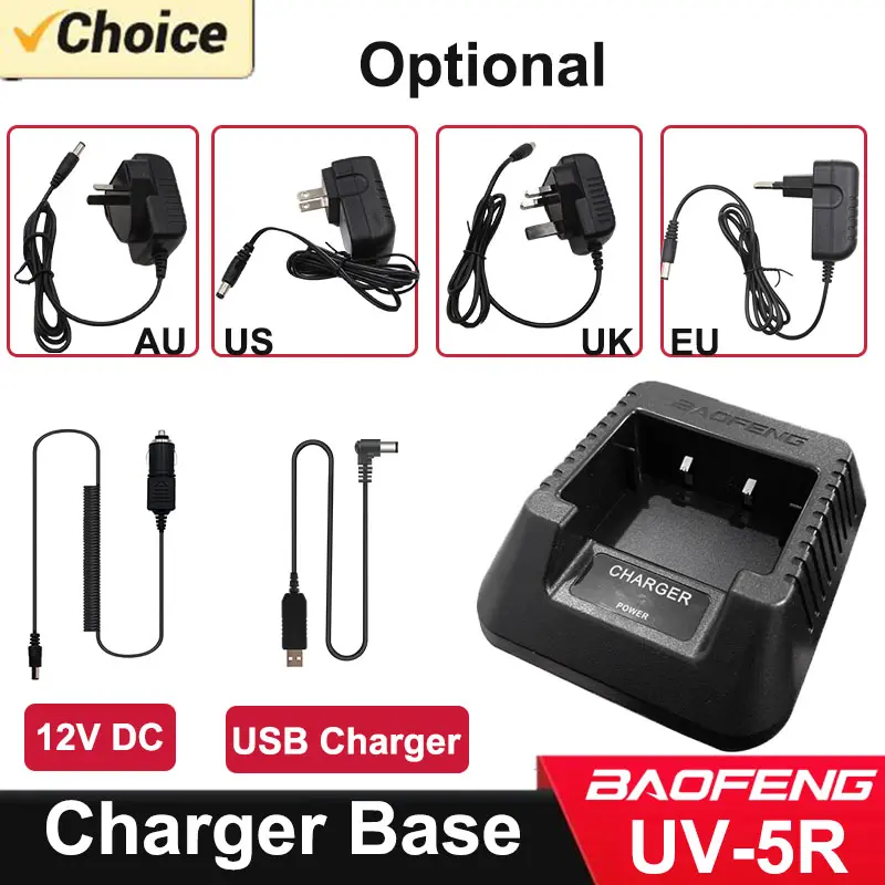 UV-5R Charger USB Battery Charger Replacement for Baofeng UV-5R BF-F8 BF-F8HP UV-5RA UV-5RE Portable Two Way Radio Walkie Talkie