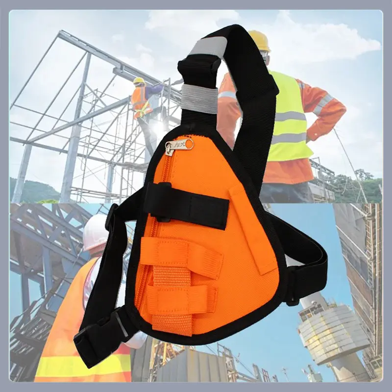 Triangle Chest Harness Shoulder Radio Holster Chest Pack Bag Adjustable Pouch Multi-function for BaoFeng UV-5RX Walkie Talkie