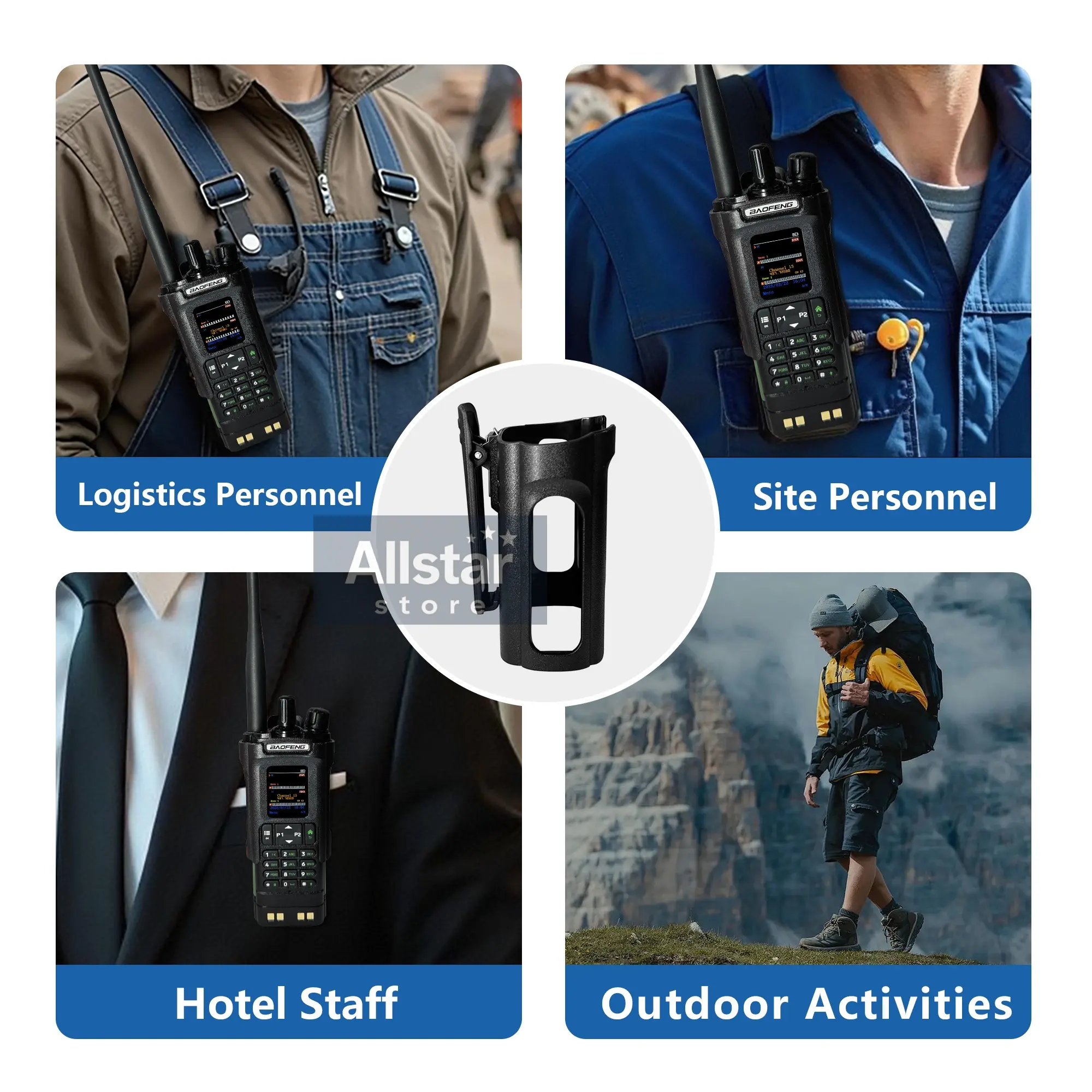 Original Belt Clip Hoster For Baofeng DM-32 Walkie Talkie Belt Holster Case UV32 Radio Belt Holder Case with Clip DM32 Accessory