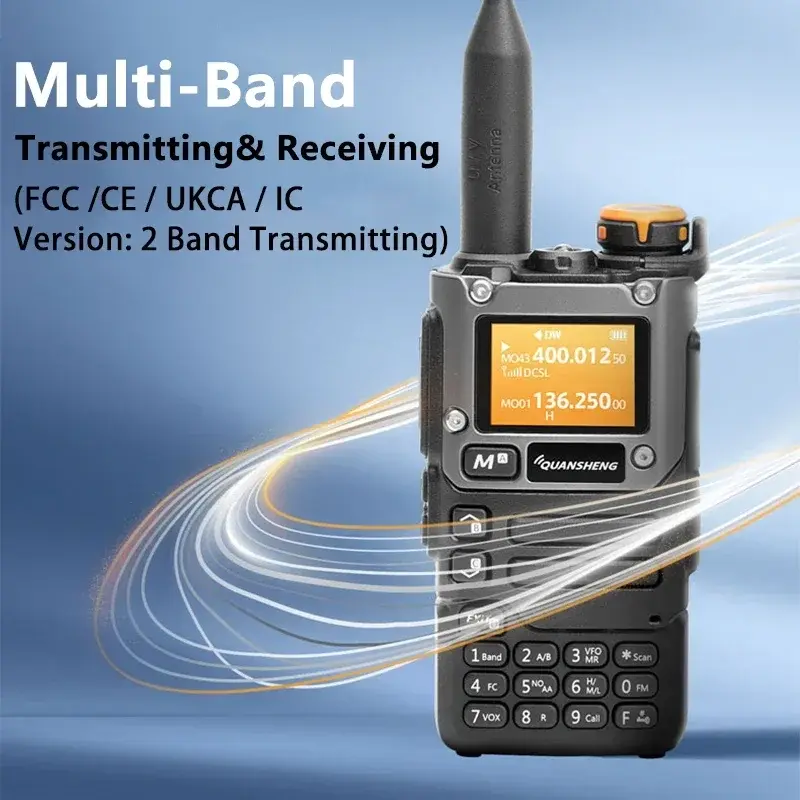 2PCS Quansheng UV-K6 Walkie Talkie 5W Air Band FM Tyep-C Charge UHF VHF DTMF Scrambler NOAA Wireless Frequency Two Way Ham Radio