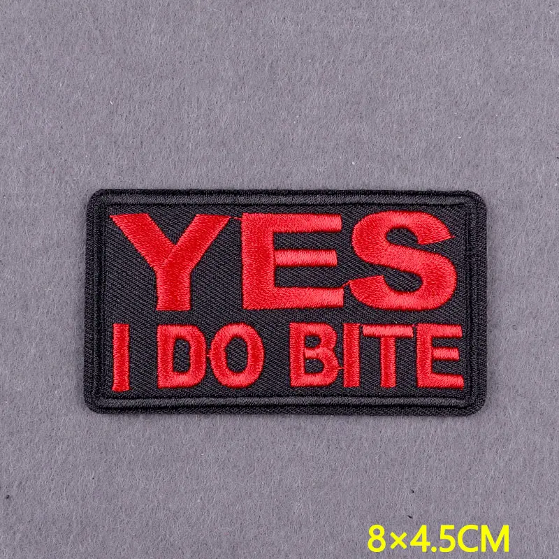 Black Humor Embroidered Patches On Clothes Stripes DIY Funny Slogan Patch Iron On Patches For Clothing Badges On Backpack Decor